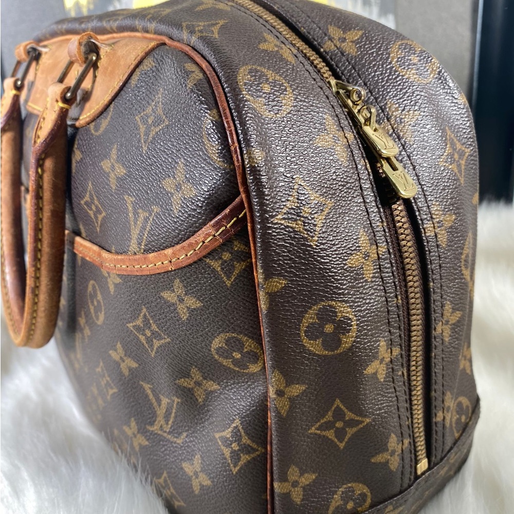 Authentic Louis Vuitton LV Hand Bag Deauville Browns Monogram - Picture 4 of 13